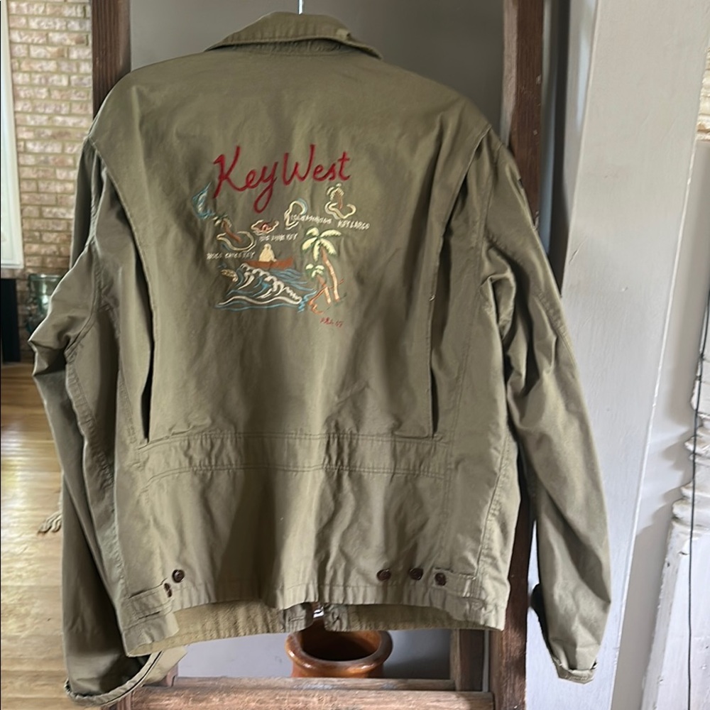 POLO RALPH LAUREN VINTAGE KEY WEST FLORIDA EMBROIDERED JACKET XL